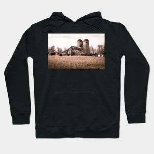 Rural Barn With Silos Hoodie